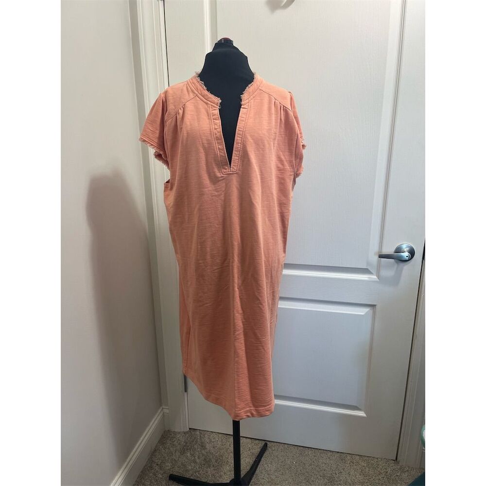 Wonderly Women's Peach Knee-Length Casual Dress Size Large. Sku106